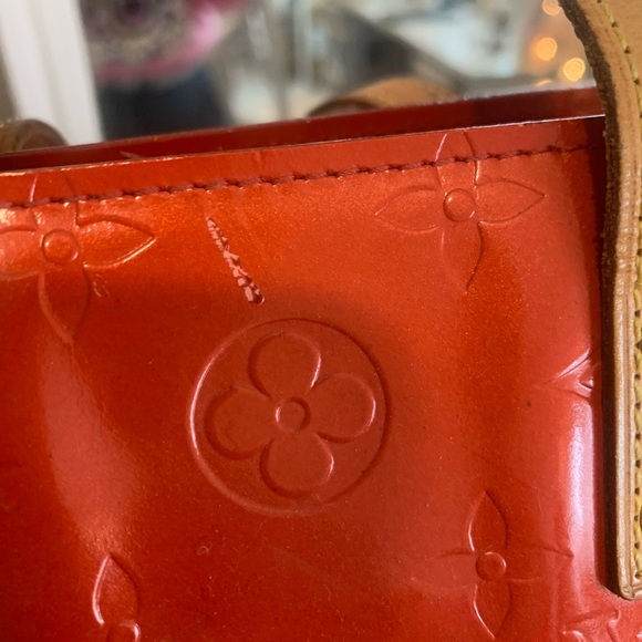 Authentic Louis Vuitton veneer red orange bag - Picture 10 of 15